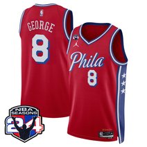 Men's Philadelphia 76ers Swingman Jersey - 24th Season Patch - All Stitched