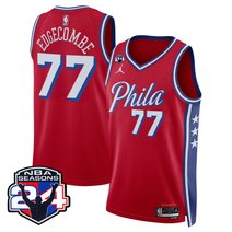 Men's Philadelphia 76ers Swingman Jersey - 24th Season Patch - All Stitched