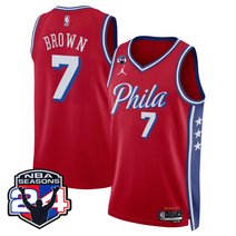 Men's Philadelphia 76ers Swingman Jersey - 24th Season Patch - All Stitched