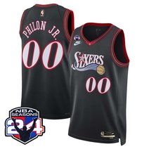 Men's Philadelphia 76ers Swingman Jersey - 24th Season Patch - All Stitched
