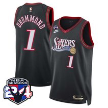 Men's Philadelphia 76ers Swingman Jersey - 24th Season Patch - All Stitched