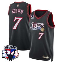 Men's Philadelphia 76ers Swingman Jersey - 24th Season Patch - All Stitched