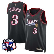 Men's Philadelphia 76ers Swingman Jersey - 24th Season Patch - All Stitched