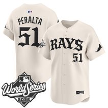 Men's Tampa Bay Rays 2026 World Series Vapor Premier Limited Jersey - Old English Edition - All Stitched