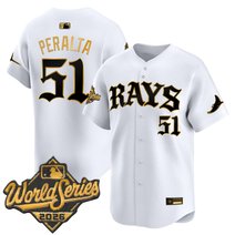 Men's Tampa Bay Rays 2026 World Series Vapor Premier Limited Jersey - Old English Edition - All Stitched