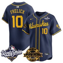 Men's Milwaukee Brewers 2026 World Series Vapor Premier Limited Jersey V2 - Bob Uecker Patch - All Stitched