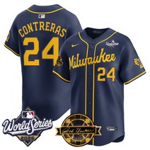 Men's Milwaukee Brewers 2026 World Series Vapor Premier Limited Jersey V2 - Bob Uecker Patch - All Stitched