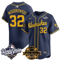 Men's Milwaukee Brewers 2026 World Series Vapor Premier Limited Jersey V2 - Bob Uecker Patch - All Stitched