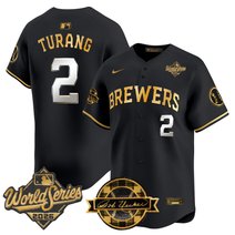 Men's Milwaukee Brewers 2026 World Series Vapor Premier Limited Jersey V2 - Bob Uecker Patch - All Stitched