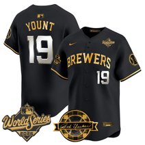 Men's Milwaukee Brewers 2026 World Series Vapor Premier Limited Jersey V2 - Bob Uecker Patch - All Stitched