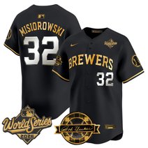 Men's Milwaukee Brewers 2026 World Series Vapor Premier Limited Jersey V2 - Bob Uecker Patch - All Stitched