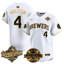 Men's Milwaukee Brewers 2026 World Series Vapor Premier Limited Jersey V2 - Bob Uecker Patch - All Stitched