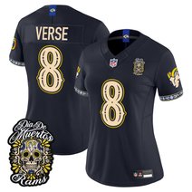 Women's Los Angeles Rams Día de los Muertos Vapor Limited Jersey - All Stitched