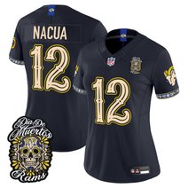 Women's Los Angeles Rams Día de los Muertos Vapor Limited Jersey - All Stitched