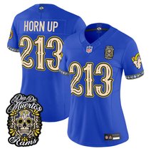 Women's Los Angeles Rams Día de los Muertos Vapor Limited Jersey - All Stitched