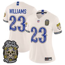 Women's Los Angeles Rams Día de los Muertos Vapor Limited Jersey - All Stitched