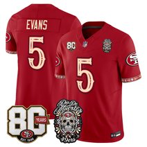Men's San Francisco 49ers Día de los Muertos Vapor Limited Jersey - 80th Anniversary Patch - All Stitched