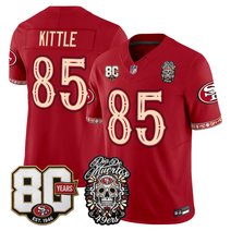 Men's San Francisco 49ers Día de los Muertos Vapor Limited Jersey - 80th Anniversary Patch - All Stitched