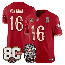 Men's San Francisco 49ers Día de los Muertos Vapor Limited Jersey - 80th Anniversary Patch - All Stitched