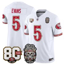 Men's San Francisco 49ers Día de los Muertos Vapor Limited Jersey - 80th Anniversary Patch - All Stitched