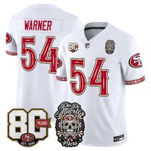 Men's San Francisco 49ers Día de los Muertos Vapor Limited Jersey - 80th Anniversary Patch - All Stitched