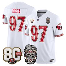 Men's San Francisco 49ers Día de los Muertos Vapor Limited Jersey - 80th Anniversary Patch - All Stitched