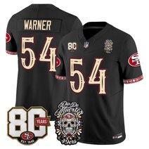 Men's San Francisco 49ers Día de los Muertos Vapor Limited Jersey - 80th Anniversary Patch - All Stitched