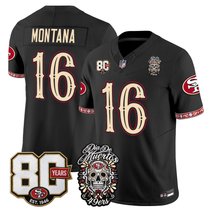 Men's San Francisco 49ers Día de los Muertos Vapor Limited Jersey - 80th Anniversary Patch - All Stitched