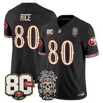 Men's San Francisco 49ers Día de los Muertos Vapor Limited Jersey - 80th Anniversary Patch - All Stitched