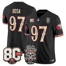 Men's San Francisco 49ers Día de los Muertos Vapor Limited Jersey - 80th Anniversary Patch - All Stitched