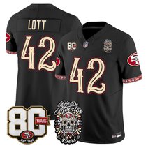 Men's San Francisco 49ers Día de los Muertos Vapor Limited Jersey - 80th Anniversary Patch - All Stitched
