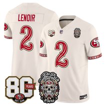 Men's San Francisco 49ers Día de los Muertos Vapor Limited Jersey - 80th Anniversary Patch - All Stitched