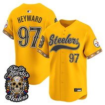 Men's Pittsburgh Steelers Día de los Muertos Vapor Limited Baseball Jersey - All Stitched