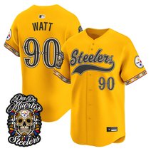 Men's Pittsburgh Steelers Día de los Muertos Vapor Limited Baseball Jersey - All Stitched