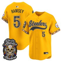 Men's Pittsburgh Steelers Día de los Muertos Vapor Limited Baseball Jersey - All Stitched