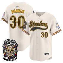 Men's Pittsburgh Steelers Día de los Muertos Vapor Limited Baseball Jersey - All Stitched
