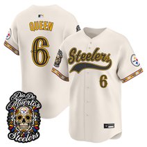 Men's Pittsburgh Steelers Día de los Muertos Vapor Limited Baseball Jersey - All Stitched