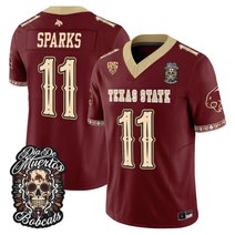 Men's Texas State Bobcats Día de los Muertos Vapor Limited Jersey - All Stitched