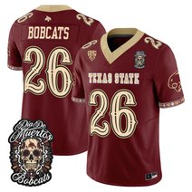 Men's Texas State Bobcats Día de los Muertos Vapor Limited Jersey - All Stitched