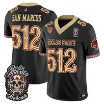 Men's Texas State Bobcats Día de los Muertos Vapor Limited Jersey - All Stitched