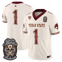 Men's Texas State Bobcats Día de los Muertos Vapor Limited Jersey - All Stitched