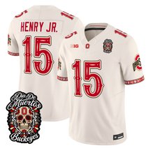 Men's Ohio State Buckeyes Día de los Muertos Vapor Limited Jersey - All Stitched