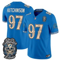 Men's Detroit Lions Día de los Muertos Vapor Limited Jersey - All Stitched
