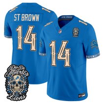 Men's Detroit Lions Día de los Muertos Vapor Limited Jersey - All Stitched