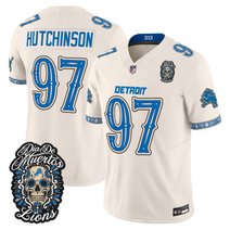 Men's Detroit Lions Día de los Muertos Vapor Limited Jersey - All Stitched