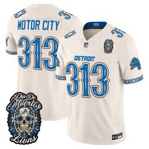 Men's Detroit Lions Día de los Muertos Vapor Limited Jersey - All Stitched