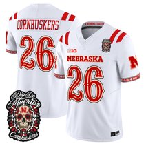 Men's Nebraska Cornhuskers Día de los Muertos Vapor Limited Jersey - All Stitched