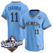 Men's Milwaukee Brewers Throwback Vapor Premier Limited Jersey - 2026 World Series - All Stitched