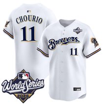 Men's Milwaukee Brewers Throwback Vapor Premier Limited Jersey - 2026 World Series - All Stitched