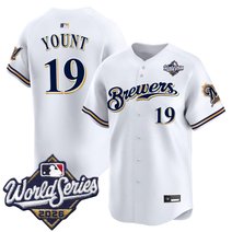 Men's Milwaukee Brewers Throwback Vapor Premier Limited Jersey - 2026 World Series - All Stitched